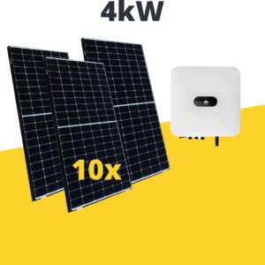 4kW solárny systém, fotovoltaika na rodinný dom, solárne panely na výrobu elektrickej energie pre domácnosti s meničom napätia