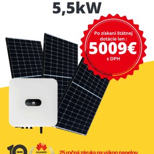 5,5 kW solárny systém na kľúč